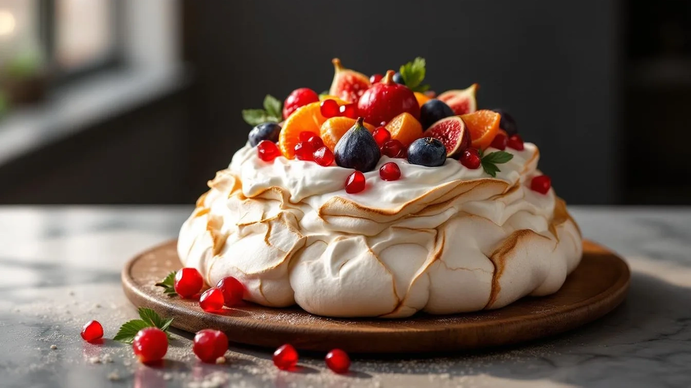 Non è una torta qualsiasi, questo frutto invernale pavlova è il dessert elegante